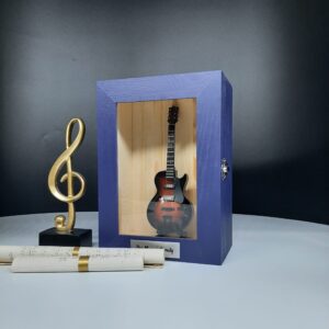 Personalized Father's Day Shadow Box with Glass Door Memory Box 5.5 x 8 x 3